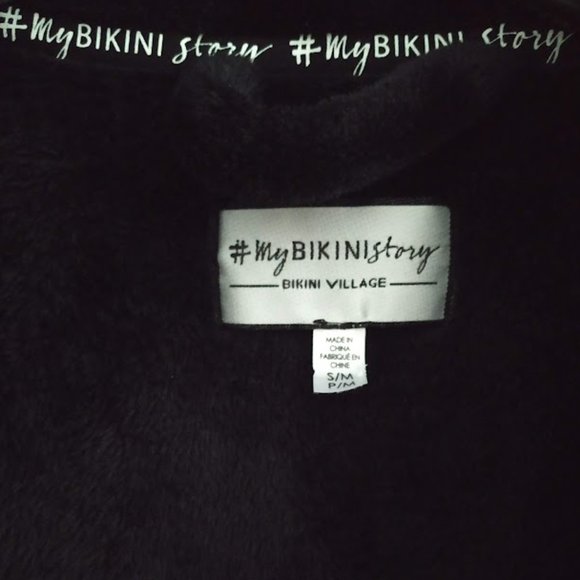 S/M ❤️Bikini Village "My Bikini Story" Fuzzy Plush Robe Lounge - Picture 6 of 11